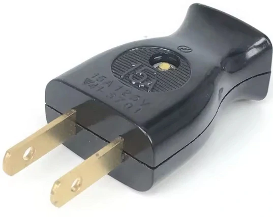 Vidlice 110V 2 kolíky 15A černá