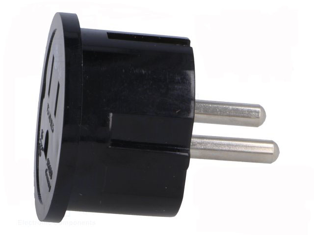 Redukce 110/220V černá 3 pólová