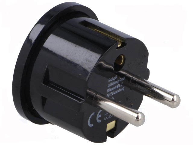 Redukce 110/220V černá 3 pólová