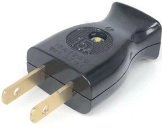 Vidlice 110V 2 kolíky 15A černá