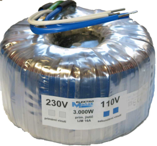 Trafo toroidní 3000W oddělené vinutí