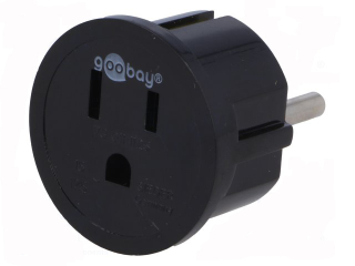 Redukce 110/220V černá 3 pólová